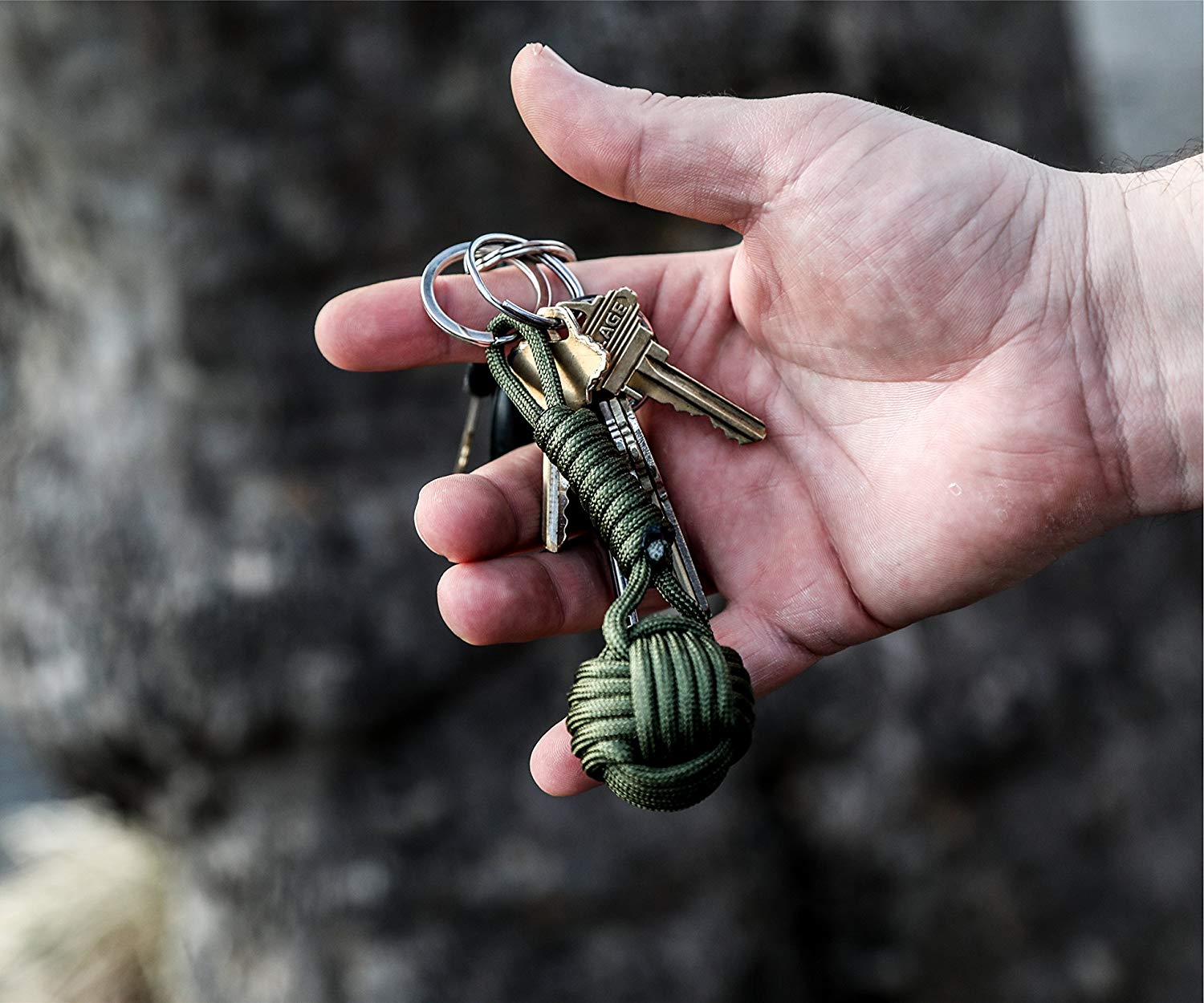Paracord Keychain Lanyard Tactical Bushcraft Survival Gear