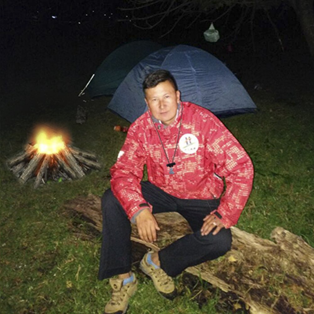 Fire Starter Necklaces Flint Striker with Ferro Rod Toggle, Tied with Classic Fibre Knots