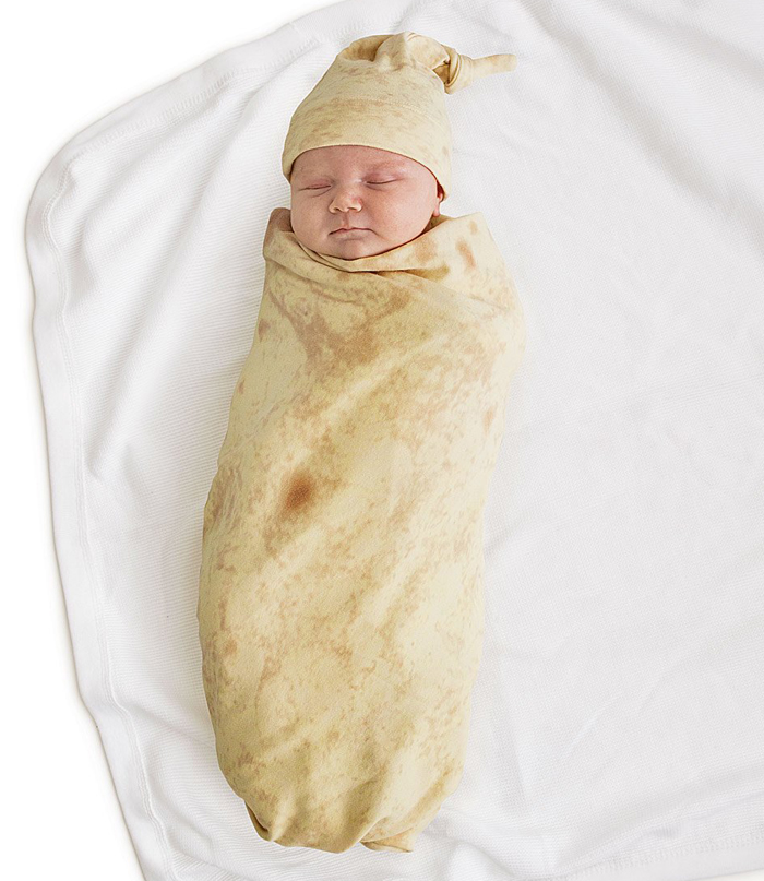 A Swaddling Blanket That Lets You Wrap Your Baby Into A Little Burrito