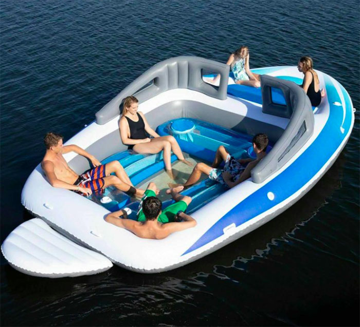 Amazon’s Life-Size Inflatable Speedboat Will Make You Feel Like A Millionaire