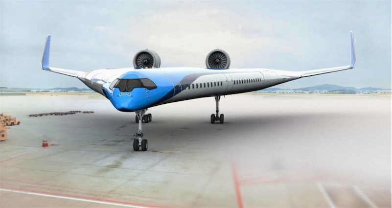 “Flying-V” plane design where passengers sit inside the wings