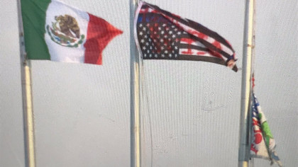 Protesters Remove U.S. Flag, and add a Mexican Flag Outside ICE Facility In Aurora